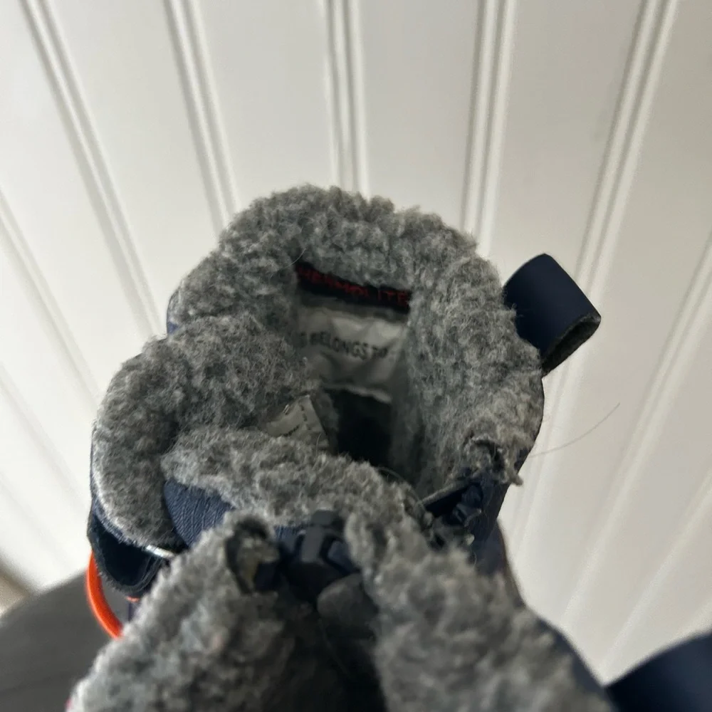 Target Kids' Size 5 Navy Orange Gray Snow Winter Boots